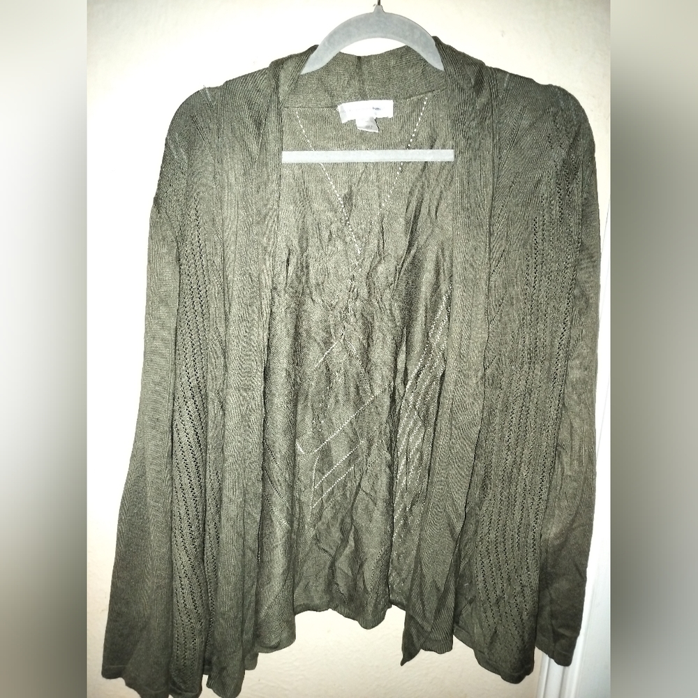 EUC Vintage XL Christopher & Banks Fly Away Cardigan Sweater - Picture 1 of 3